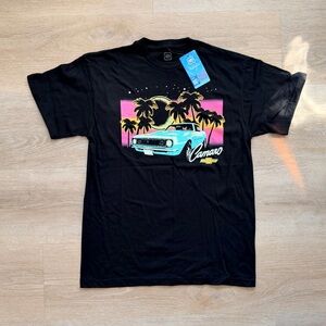 NWT NEW Men Chevrolet Camaro Sunset Graphic T-Shirt 100% Cotton Size S Licensed